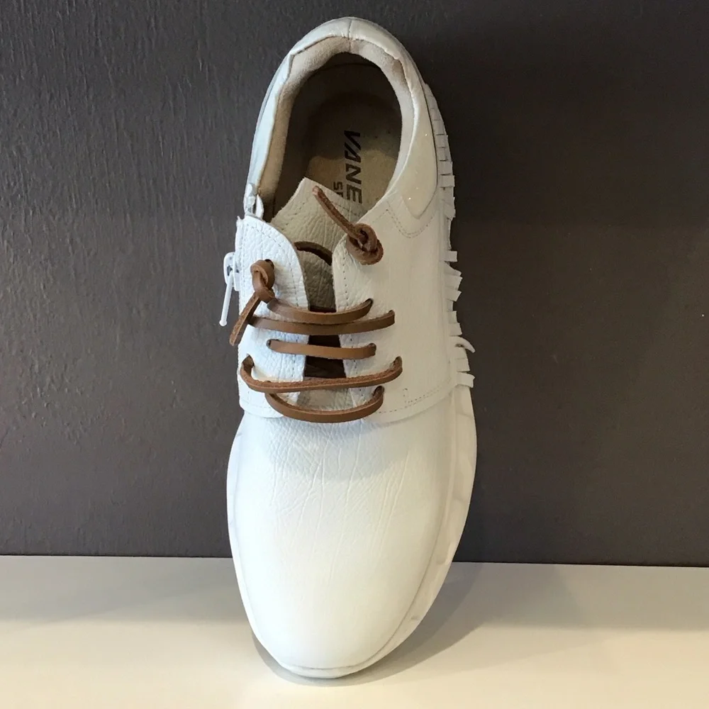 Vaneli Cream Sneakers with Tan Laces - Picture 2 of 3